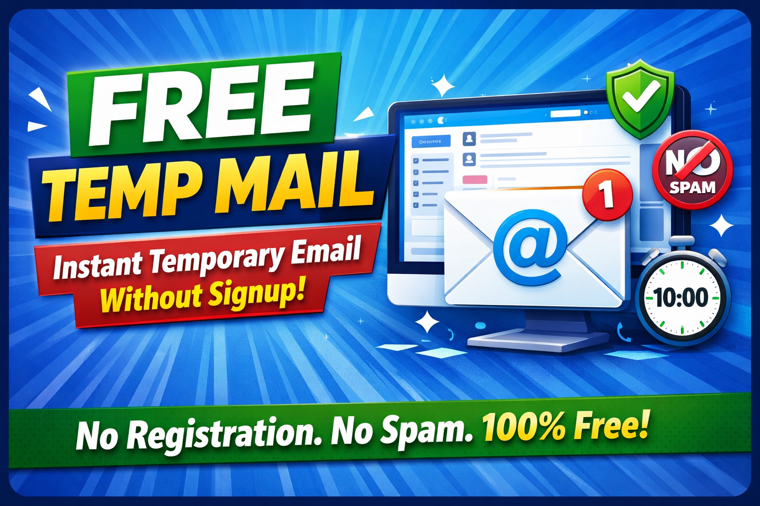 Free Temp Mail – Get Instant Temporary Email Address Without Signup