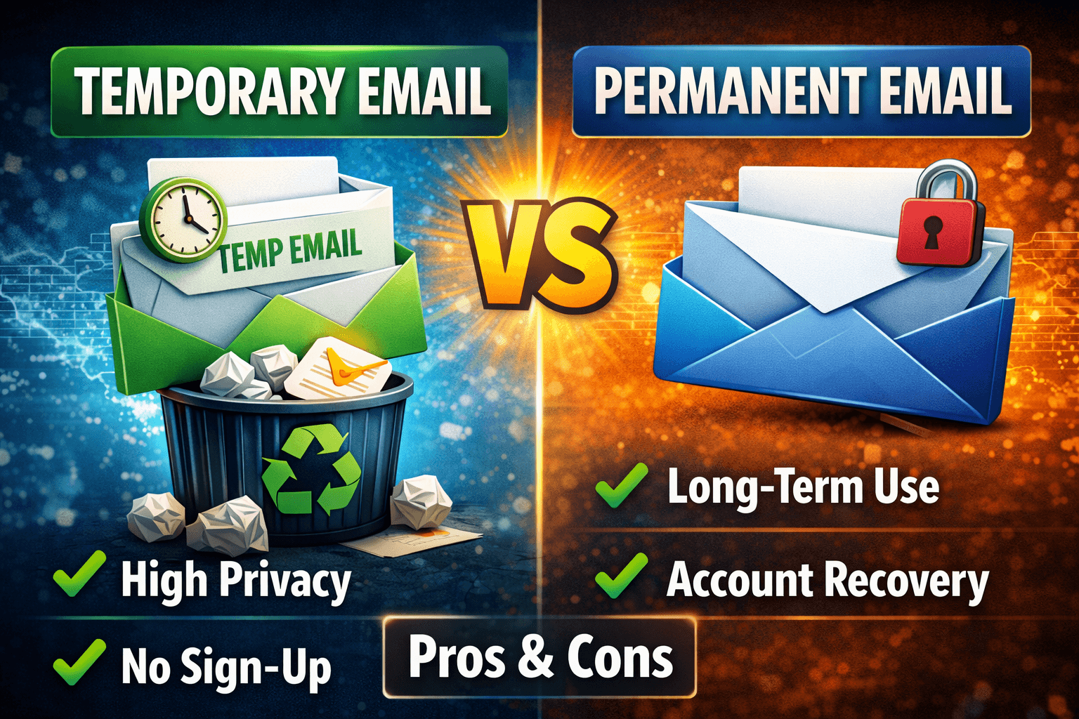 Temporary Email vs Permanent Email: Pros & Cons